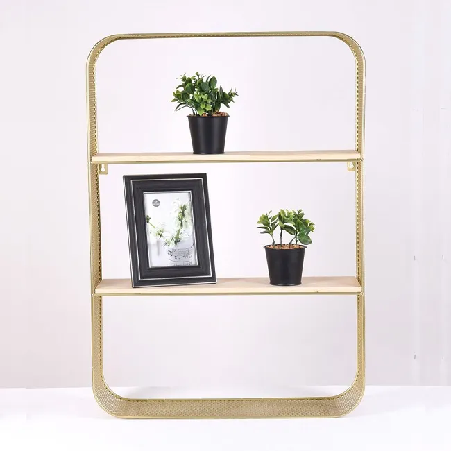 Mensola decorativa galleggiante per scaffale da parete per valigia in metallo